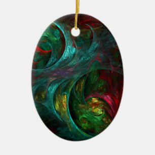 Genesis Nova Abstract Art Oval Ornament