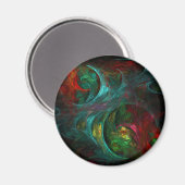 Genesis Nova Abstract Art Round Magnet Magneet (Voorkant / Achterkant)
