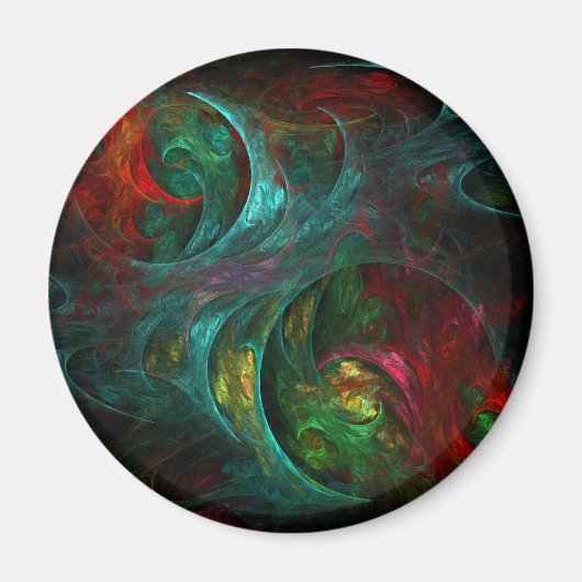 Genesis Nova Abstract Art Round Magnet Magneet (Voorkant)