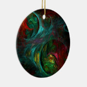 Genesis Nova Abstracte Art Circle Ornament (Rechts)