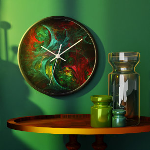 Genesis Nova Abstracte Art Round Grote Klok