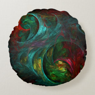 Genesis Nova Abstracte art Round Pillow Rond Kussen