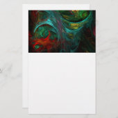 Genesis Nova Abstracte kunstartikelen Briefpapier (Voorkant / Achterkant)