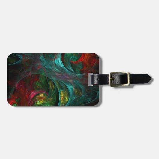 Genesis van het Kleurrijke Leven Fractal Universum Bagagelabel (Voorkant horizontaal)