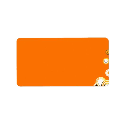 Geneste cirkels in levendige kleuren etiket (Voorkant)