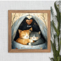 Genesteld in Liefde Kitty Cat Knuffels Poster Wall