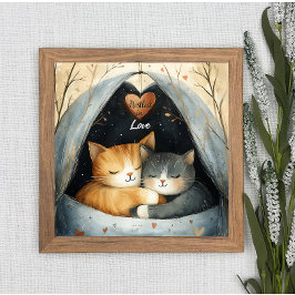 Genesteld in Liefde Kitty Cat Knuffels Poster Wall