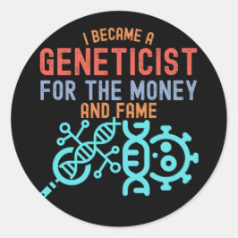 Genetica, grote geneticus ronde sticker