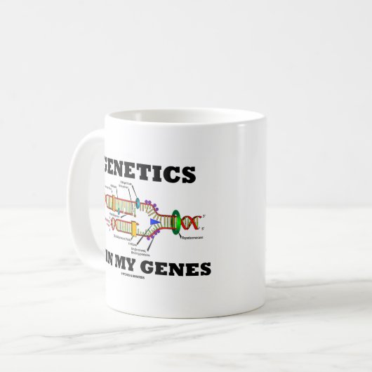 Genetica is in mijn genen DNA Replication Coffee M Koffiemok (Voorkant links)