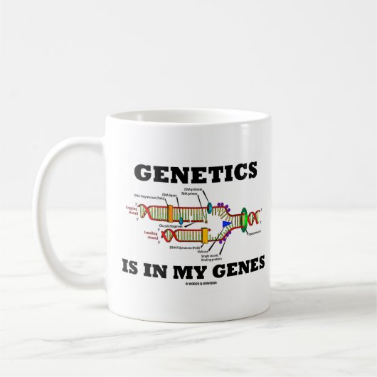 Genetica is in mijn genen DNA Replication Coffee M Koffiemok (Links)