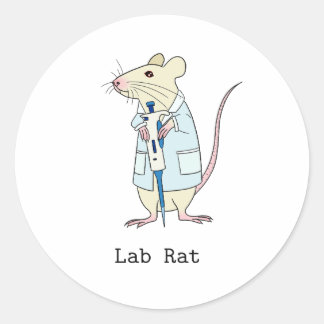Genetica wetenschaps lab rat ronde sticker
