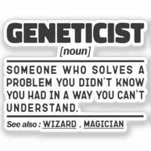 Genetica zelfstandig naamwoord Genetica liefhebber Sticker