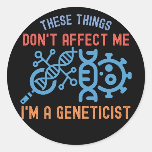 Genetics Quotes, Genetics Major Ronde Sticker (Voorkant)