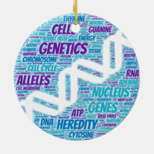 Genetics Word Cloud Keramisch Ornament