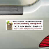 Genetisch gemanipuleerde levensmiddelen? bumpersticker (Op auto)