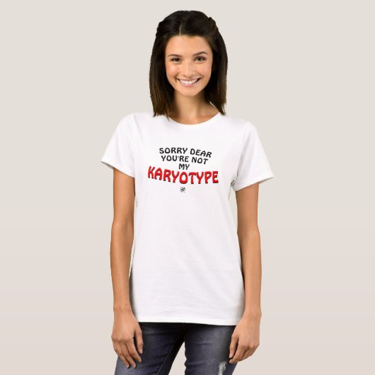 Genetisch grap voor geeks over chromosomen v1 t-shirt (Voorkant volledig)