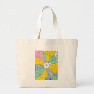 Genetische code voor aminozuren (kaartwiel) grote tote bag