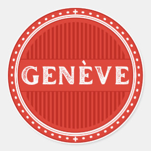 Geneva City Pride Embleem – Zwitserse identiteit Ronde Sticker