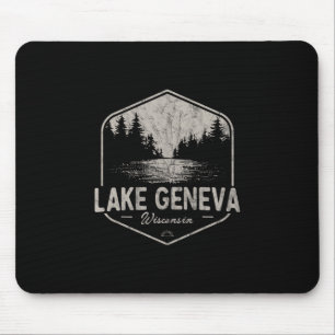 Geneva Meer Wisconsin Buiten Activiteiten Vintage Muismat