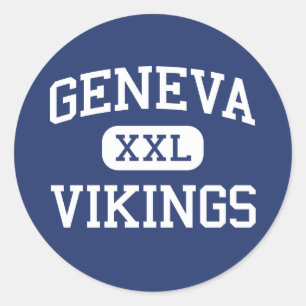 Geneva Vikings Middelbare School Geneva Illinois Ronde Sticker
