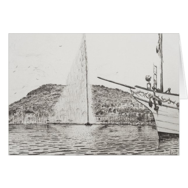 Genève 2011 als fontein en hobbyboot (Voorkant Horizontaal)