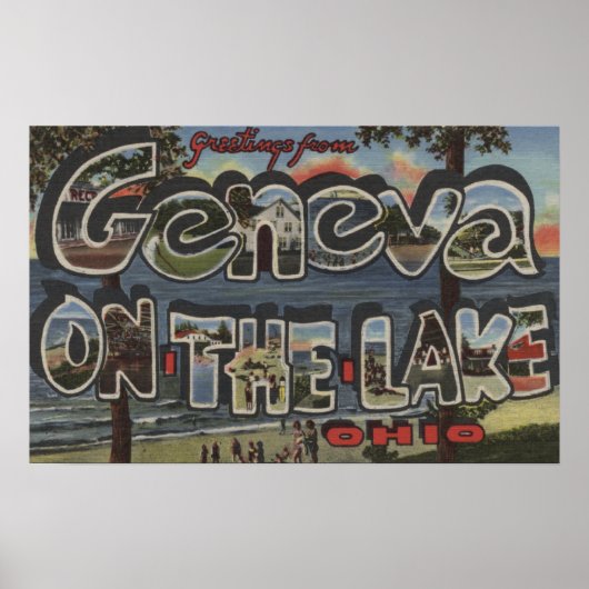 Genève aan het meer, Ohio - Grote letterscènes Poster (Voorkant)