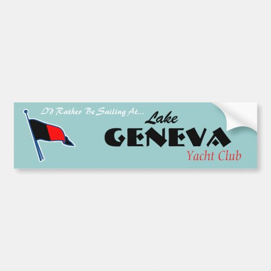 Genève Burgee Bumpersticker (Voorkant)