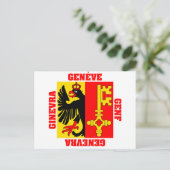 Genève, kanton Flag Zwitserland Briefkaart (Staand voorkant)
