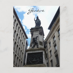 genève standbeeld briefkaart
