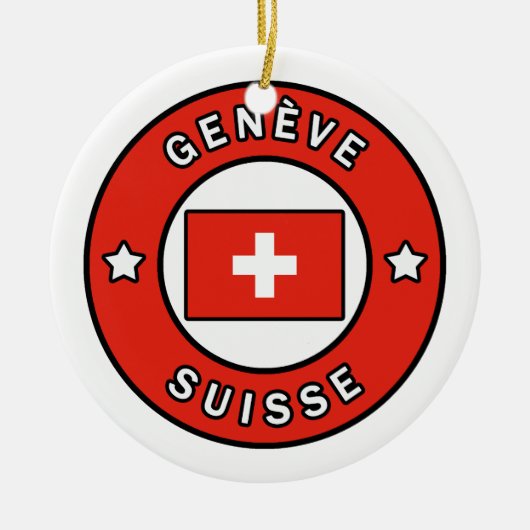 Genève Suisse Keramisch Ornament (Voorkant)