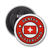Genève Zwitserland Button Flesopener (Voorkant)