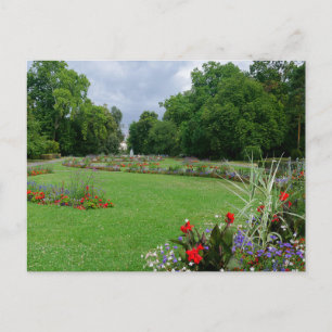 Genève Zwitserland Park Bloemen Ansichtkaart Briefkaart