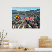 Genève - Zwitserland Poster (Keuken)