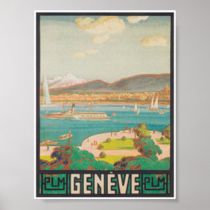 Genève Zwitserland Poster voor het reizen met de o