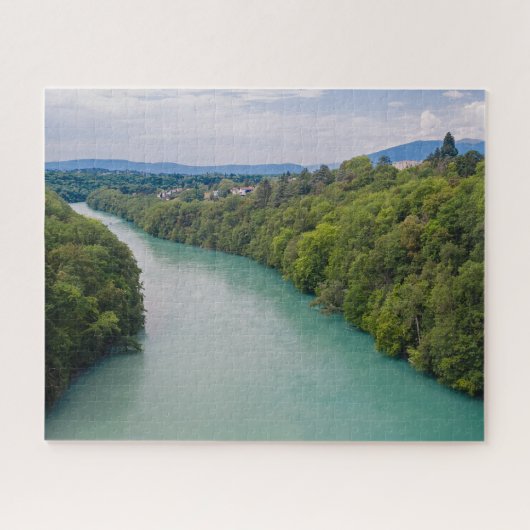 Genève Zwitserland Rijn Jigzaag Puzzle Legpuzzel (Horizontaal)