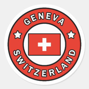 Genève Zwitserland Ronde Sticker