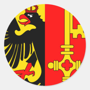 Genève, Zwitserland Ronde Sticker