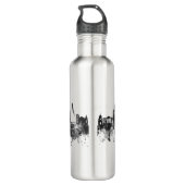 Genève Zwitserland Skyline BW Waterfles (Achterkant)