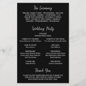 Genevieve Black Photo Modern Wedding Programme (Dos)