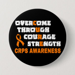 GENEZEN...CRPS RONDE BUTTON 7,6 CM
