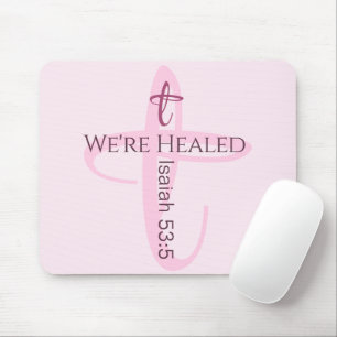 Genezen door Jesus Bible Verse Christelijk Geloof Muismat
