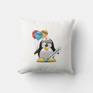 Genezend. Pinguïn Verpleegster. Kussen