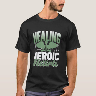 Genezende Heldhaftige Harten Soldaat Verpleging Mi T-shirt