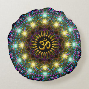 Genezende Licht Mandala Om Symbool Ronde Kussen