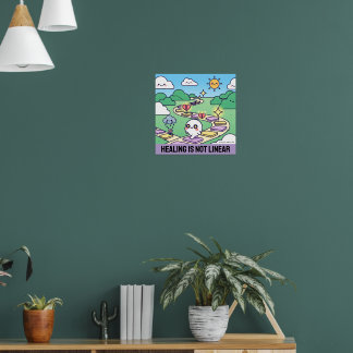 Genezing is geen lineair Poster – Inspirerend wand