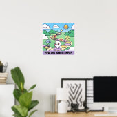 Genezing is geen lineair Poster – Inspirerend wand (Thuiskantoor)