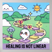 Genezing is geen lineair Poster – Inspirerend wand (Voorkant)