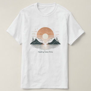 "Genezing Kost Tijd" Minimalistische T-Shirt Mee