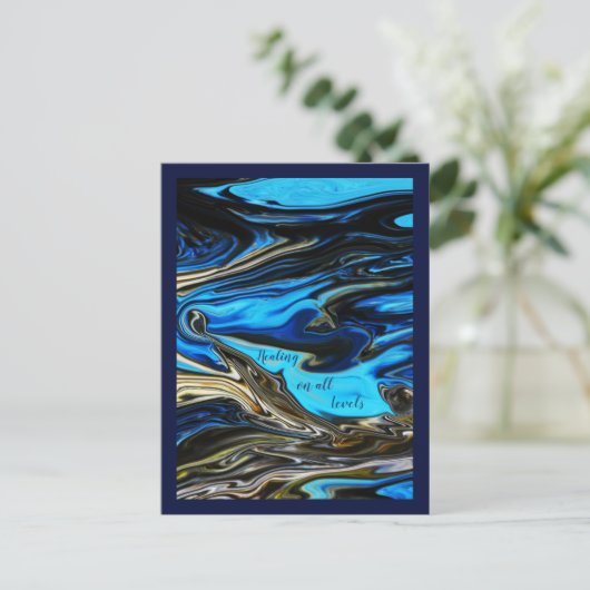 Genezing op alle niveaus gemarmerde briefkaart (Staand voorkant)