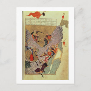 Genghis Khan (c.1162-1227) die tegen de Chinezen s Briefkaart
